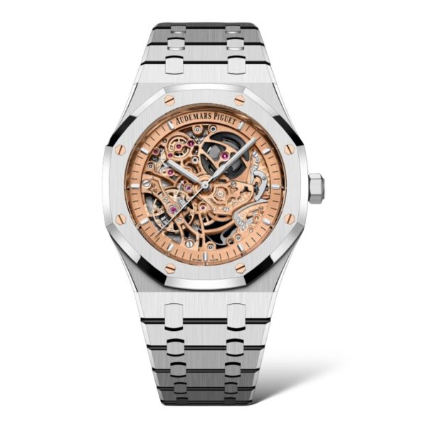 Audemars Piguet Royal Oak 41mm 15407ST.OO.1220ST.02 Double Balance Openworked Dial Inner Rose Gold Stainless Steel - Exotic Boutique Dubai
