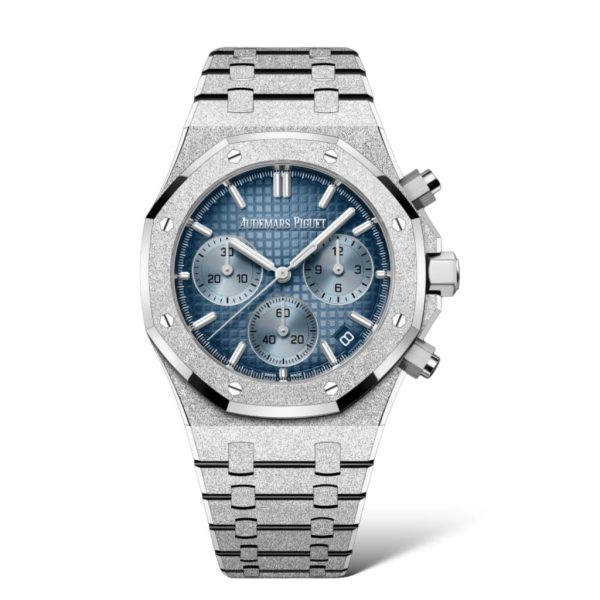 Audemars Piguet Selfwinding 41mm Frosted 26240BC.GG.1324BC.02 Smoked Blue Dial Special Edition Flyback - Exotic Boutique Dubai