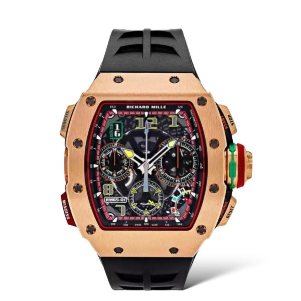 Richard Mille 45.5mm 65-01 Richard Mille RM-5-01 Automatic Winding Split-Seconds Chronograph Rose Gold Case - Exotic Boutique Dubai