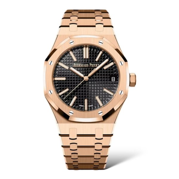 Audemars Piguet Royal Oak 41mm 15510OR.OO.1320OR.02 Selfwinding ”50th Anniversary” Rose Gold and Black Dial - Exotic Boutique Dubai