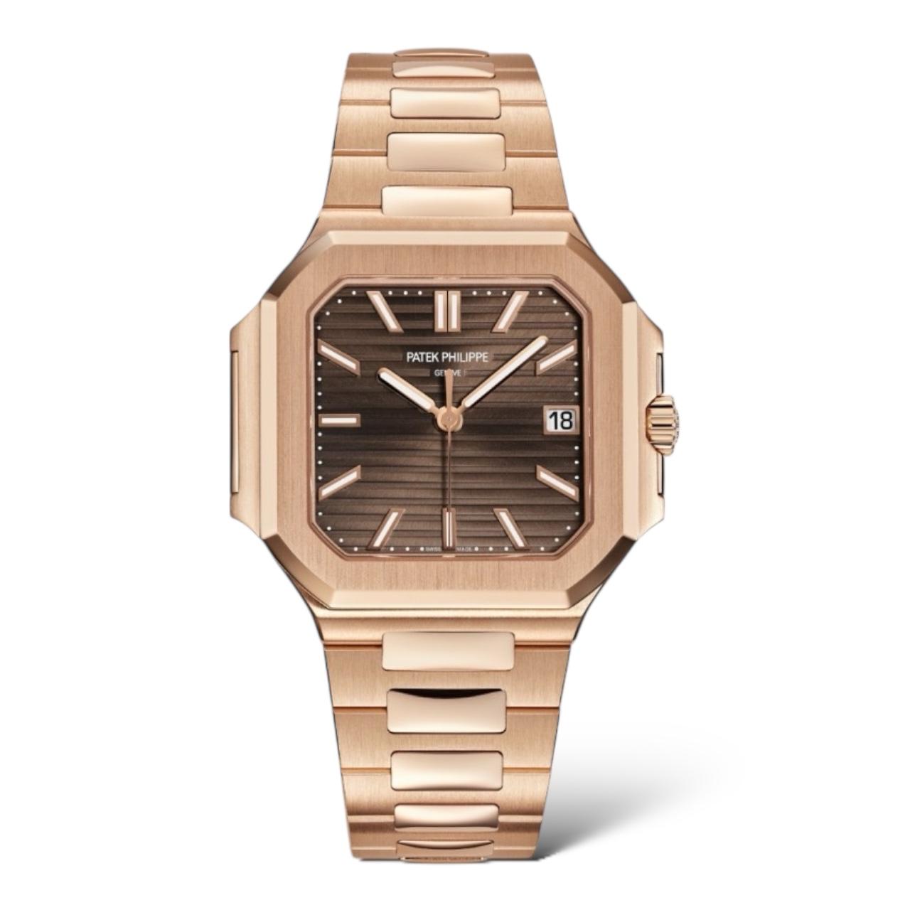 Patek Philippe Cubitus 40 mm 7128/1R Sunburst Brown Rose Gold Dial - Exotic Boutique Dubai