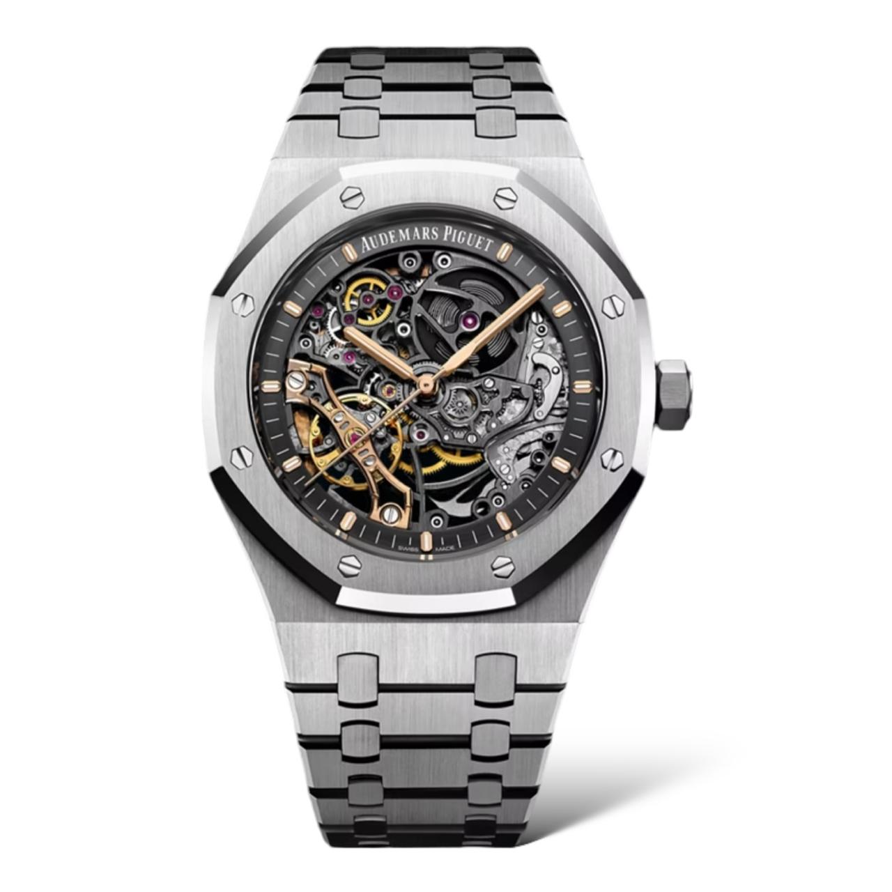 Audemars Piguet Royal Oak 41mm 15407ST.OO.1220ST.01 Double Balance Wheel Openworked Stainless Steel - Exotic Boutique Dubai