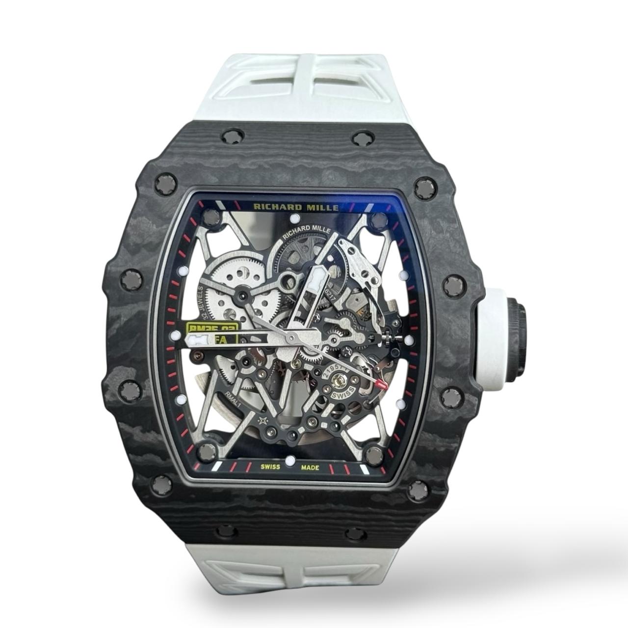 Richard Mille RM-5-02 Rafael Nadal White Black Carbon Case - Exotic Boutique Dubai