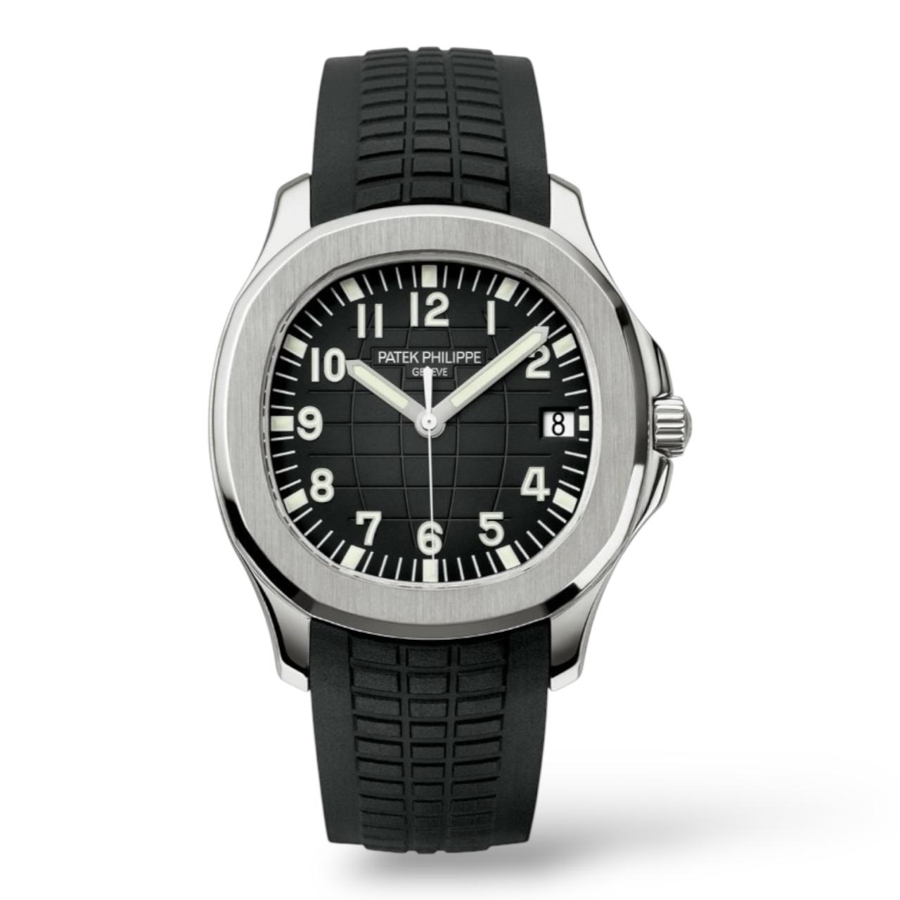 Patek Philippe Aquanaut 40.8mm 5167A Stainless Steel Black Dial Black Straps - Exotic Boutique Dubai