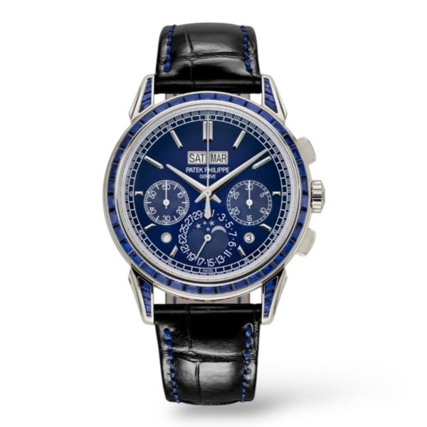 Patek Philippe Grand Complications 41mm 5271/11P Platinum Alligator Strap Gem-Setting Bezel - Exotic Boutique Dubai
