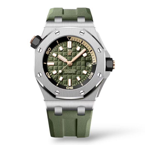 Audemars Piguet Royal Oak 42mm 15720ST.OO.A052CA.01 Offshore Diver Stainless Steel Khaki - Exotic Boutique Dubai