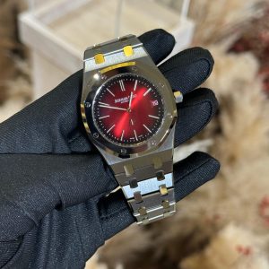 Audemars Piguet Royal Oak 39mm 16202XT.OO.1240XT.01 ”Jumbo” Extra-Thin Smoked-Burgundy Dial Titanium Case BMG Bezel - Exotic Boutique Dubai