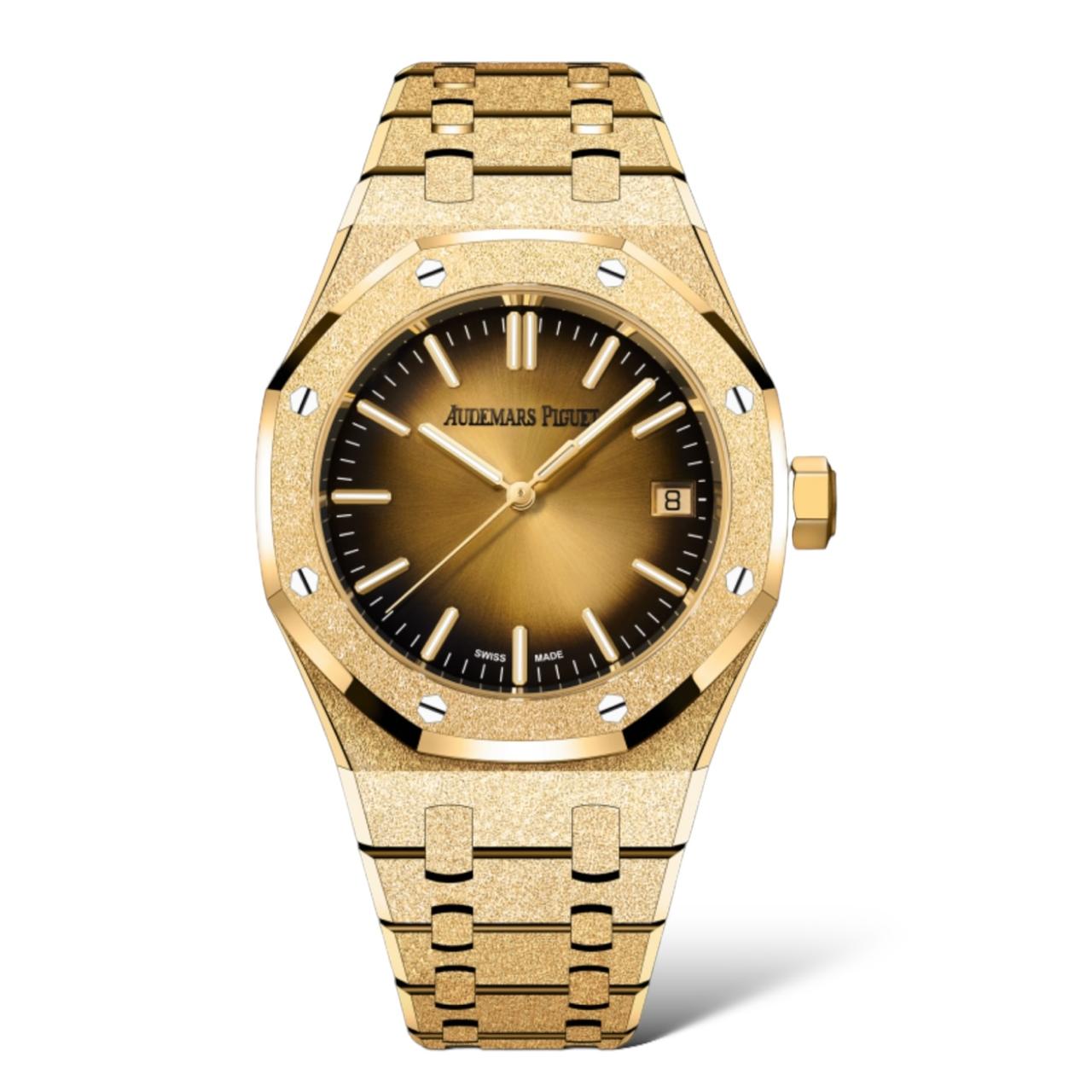 Audemars Piguet Royal Oak 37mm 15550BA.GG.1356BA.01 Frosted Gold Selfwinding - Exotic Boutique Dubai