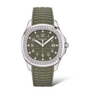 Patek Philippe Aquanaut Luce 38.8mm 5267/200A Khaki Green Dial Tropical Straps - Exotic Boutique Dubai