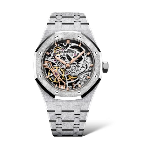 Audemars Piguet Royal Oak 37mm 15466BC.GG.1259BC.01 Double Balance Wheel Openworked White Gold Frosted - Exotic Boutique Dubai