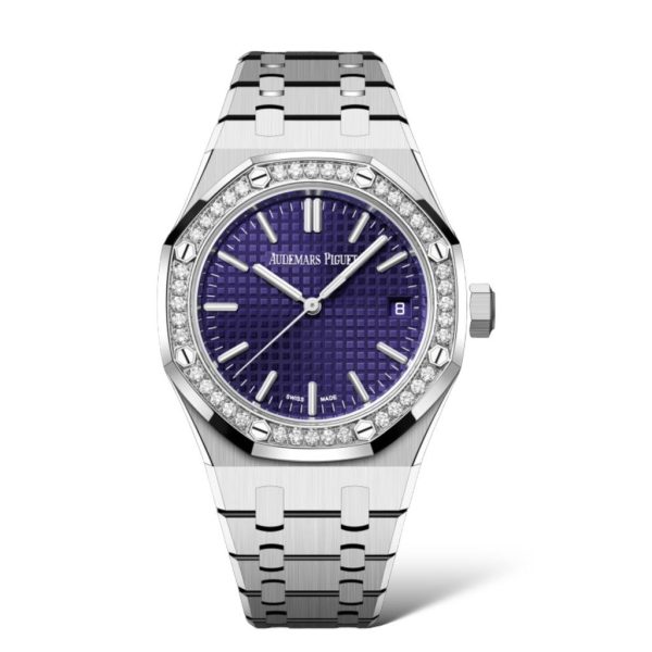 Audemars Piguet Royal Oak 37mm Special Edition Murtoli 15551BC.ZZ.1356BC.02 White Gold Purple Dial watch - Exotic Boutique Dubai