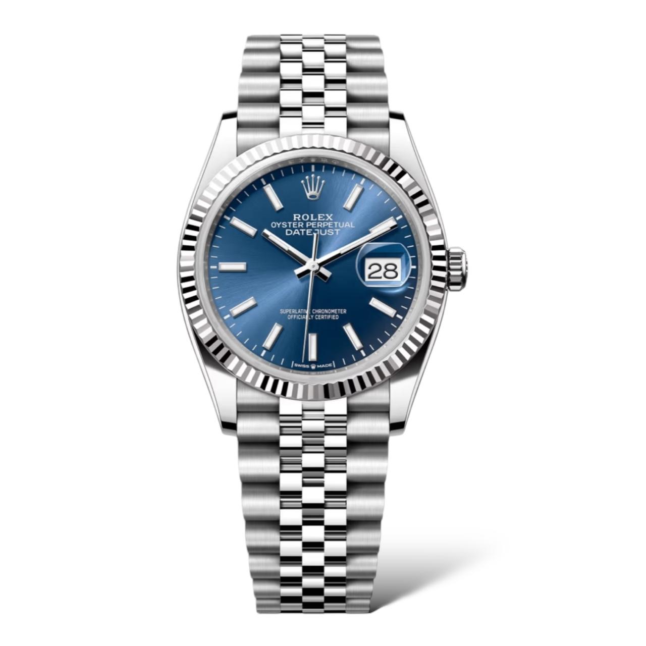 Rolex Datejust 36mm 126234 Oystersteel and White Gold Blue Dial - Exotic Boutique Dubai