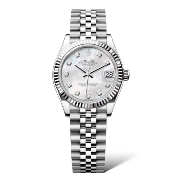 Rolex Datejust 31mm 278274 Oystersteel Whitegold Mother-Of-Pearl Diamonds-Set Dial Jubilee Bracelet - Exotic Boutique Dubai