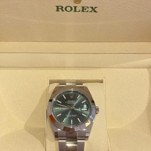 Rolex Datejust Oyster Perpetual 41mm 126300 Mint Green Dial - Exotic Boutique Dubai