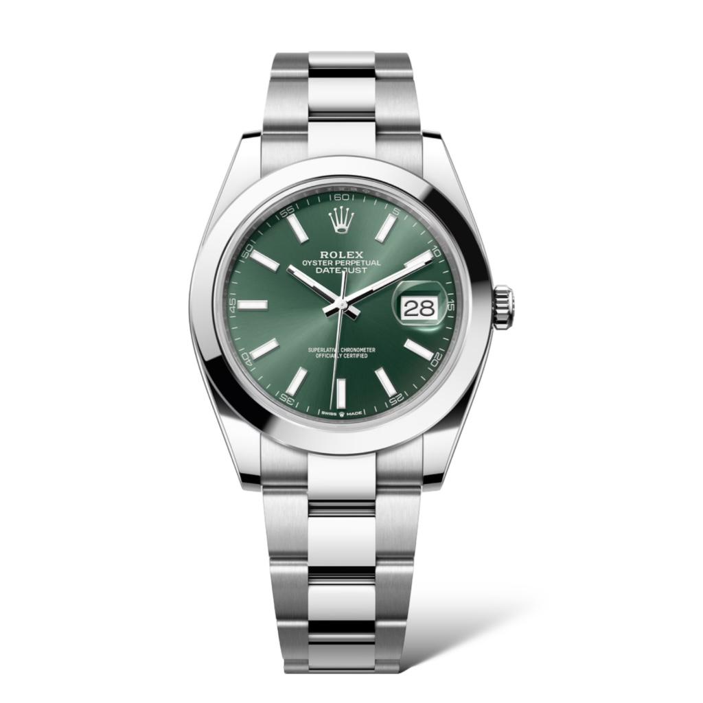 Rolex Datejust Oyster Perpetual 41mm 126300 Mint Green Dial - Exotic Boutique Dubai