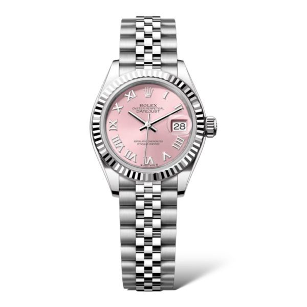 Rolex Lady-Datejust 28mm 279174 Oystersteel and White Gold Pink Dial Jubilee Bracelet - Exotic Boutique Dubai