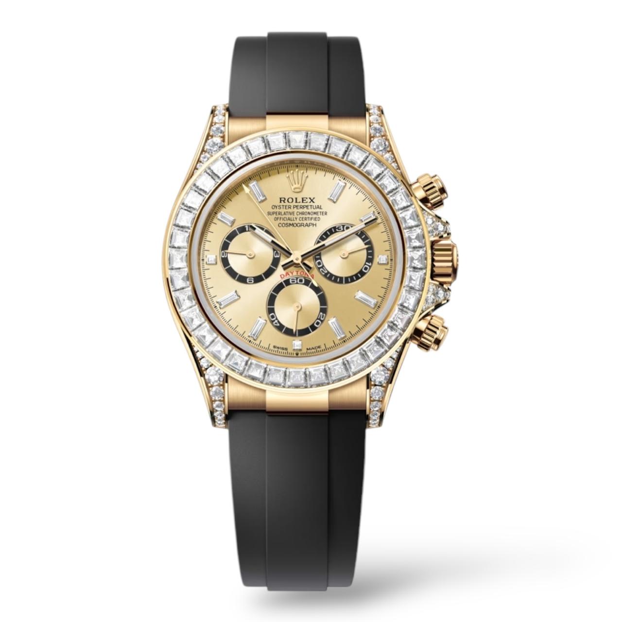 Rolex Cosmograph Daytona 40mm 126538TBR Yellow Gold and Diamonds - Exotic Boutique Dubai