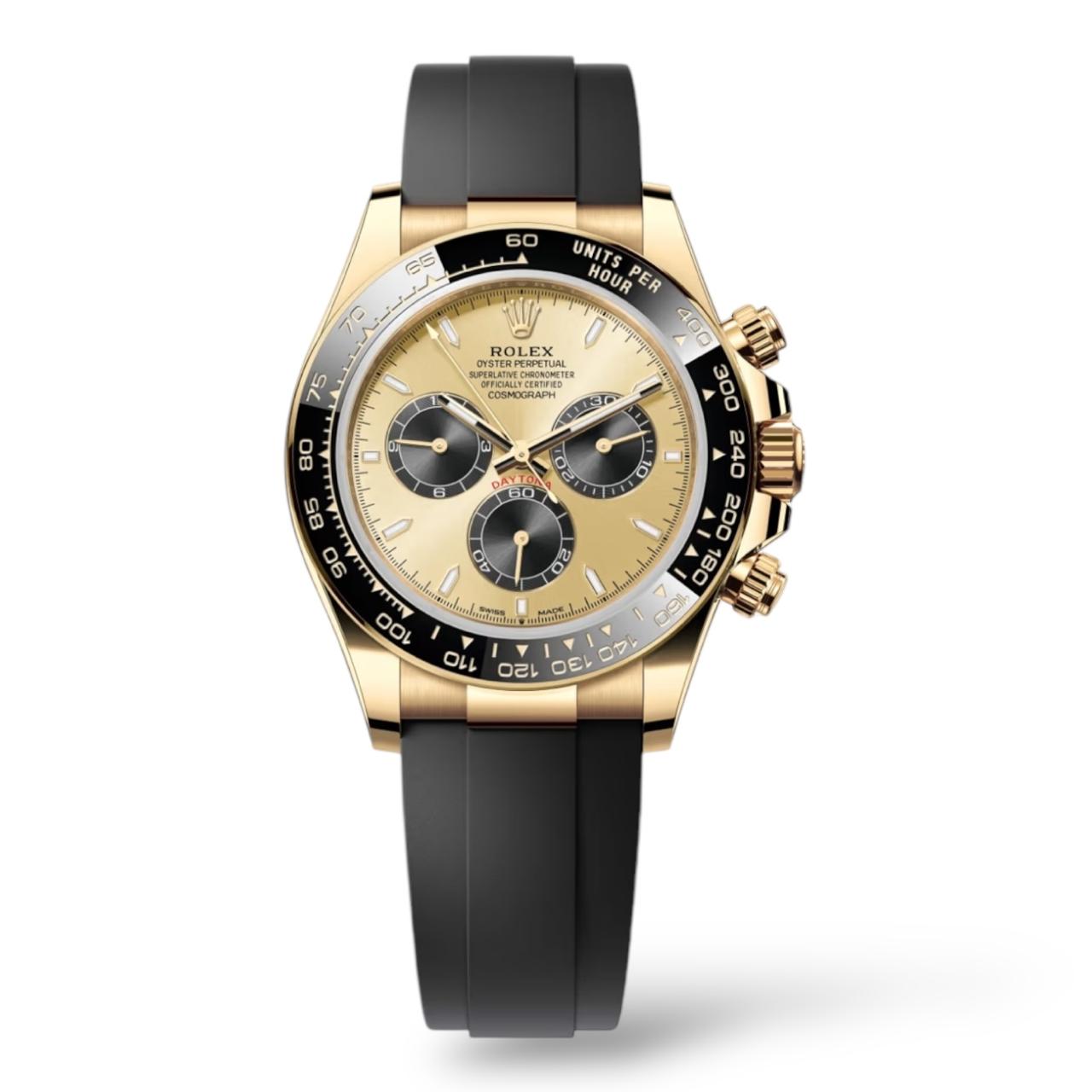 Rolex Cosmograph Daytona 40mm 126518LN Yellow Gold Oysterflex Bracelet - Exotic Boutique Dubai
