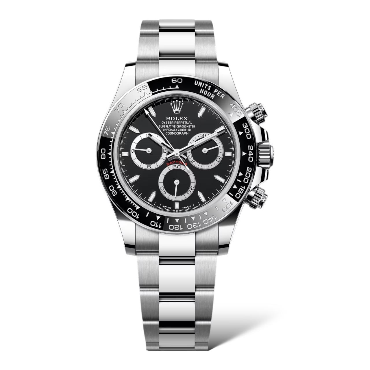 Rolex Cosmograph Daytona 40mm Oystersteel Black Dial 126500LN - Exotic Boutique Dubai