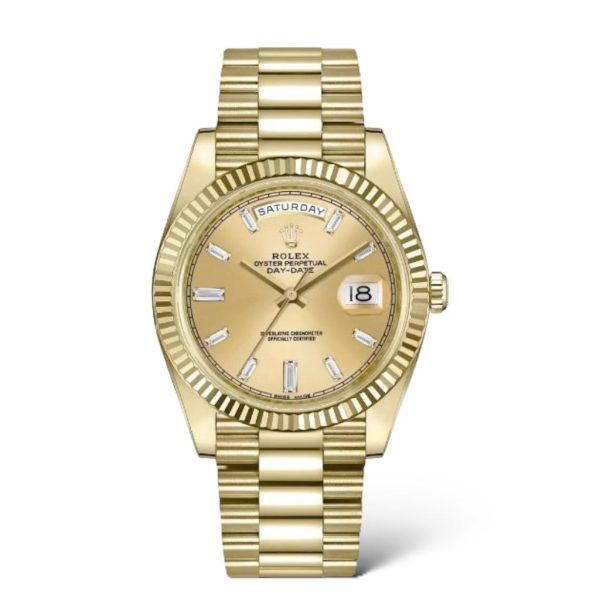 Rolex Day-Date 40mm 228238 18K Yellow Gold Champagne Dial - Exotic Boutique Dubai
