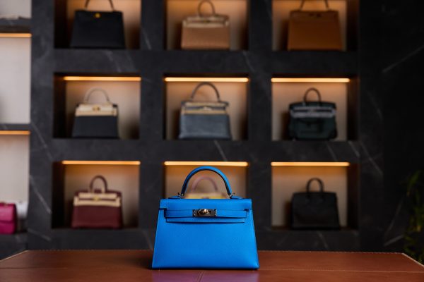 Hermès Mini Kelly 20 Blue Celeste Epsom Leather with Gold Hardware - 2025 New Full Set - Exotic Boutique Dubai