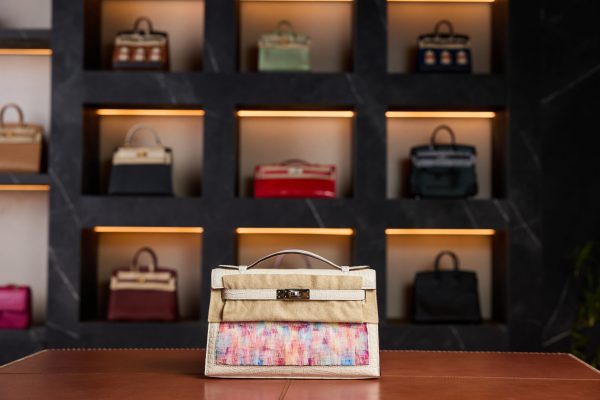 Hermès Kelly Pochette Feather Horizon - Nata Boreal with Palladium Hardware (2024) - Exotic Boutique Dubai
