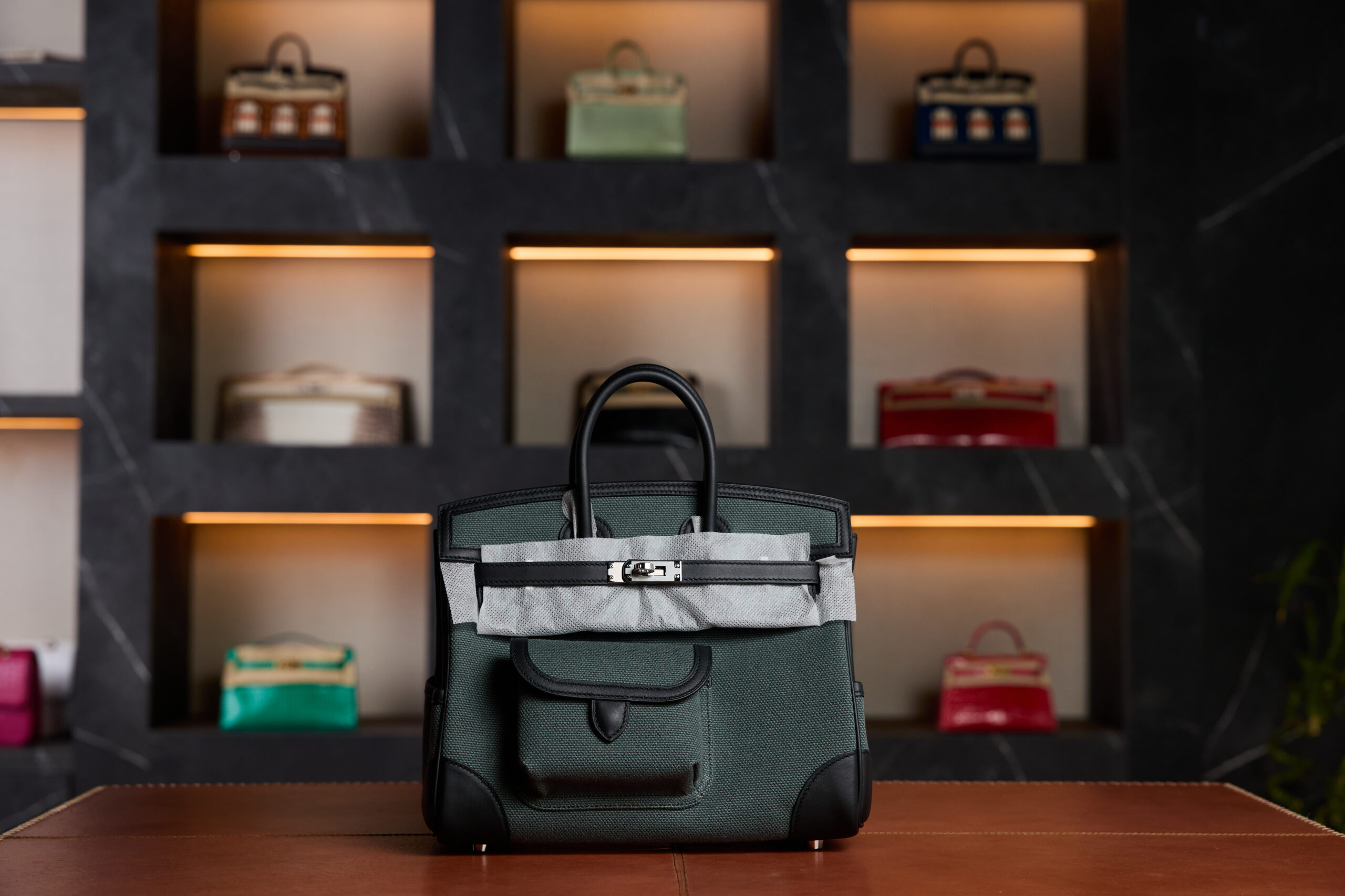 Hermès Birkin Cargo 25 Canvas Swift Vert Mangrove PHW 2025 - Exotic Boutique Dubai