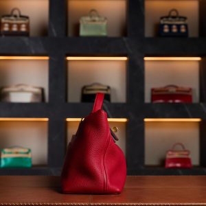 Hermès 24/24 29 Bag in Rouge Piment & Rouge Vif Togo and Swift Leather with Gold Hardware - New Full Set - Exotic Boutique Dubai
